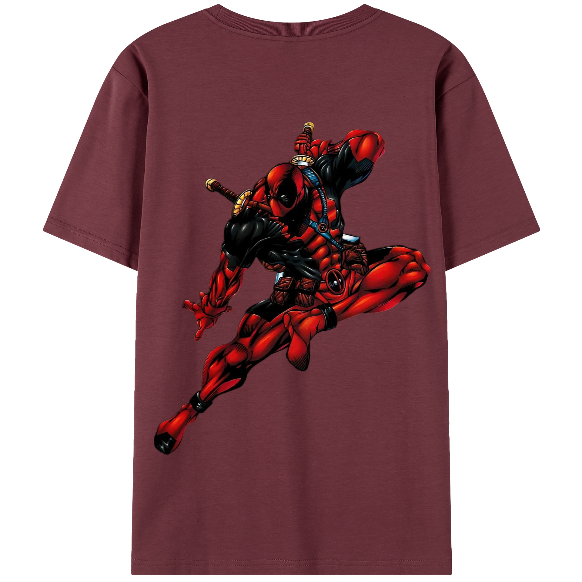 （画像用） Deadpool デッドプール 綿100％半袖Tシャツ（背面プリント）